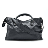 Side view of Balenciaga handbag Grey premium designer bag