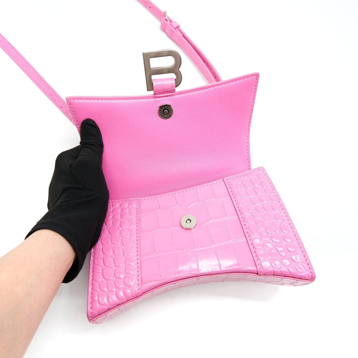 Balenciaga women's handbag Pink luxury designer leather