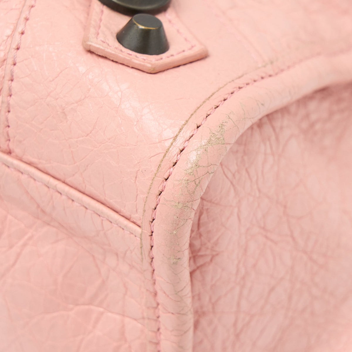 Balenciaga Classic City Bag Leather Pink Black Hardware — Designer Leather Handbag