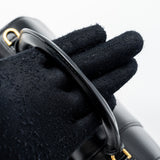 Side view of Balenciaga handbag Black premium designer bag