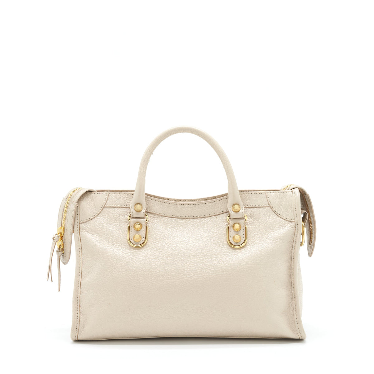 Balenciaga Mini City Bag Beige GHW — Designer Leather Handbag