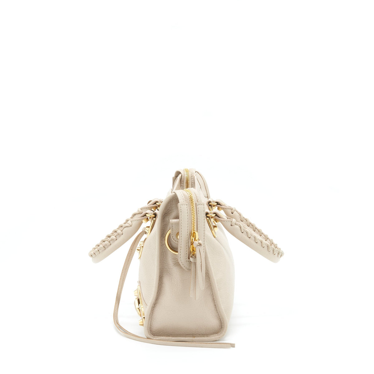 Balenciaga Mini City Bag Beige GHW — Designer Leather Handbag