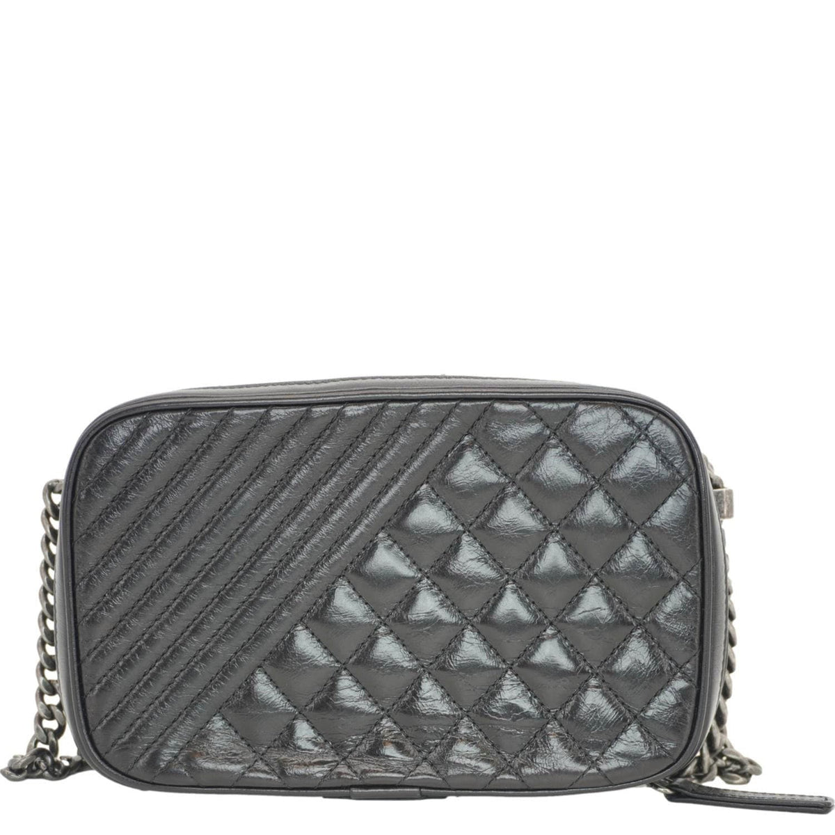 Chanel Bags Chanel Coco Boy Small Quilted Lambskin Camera Case Shoulder Bag Black Elegant Everyday Designer Handbag