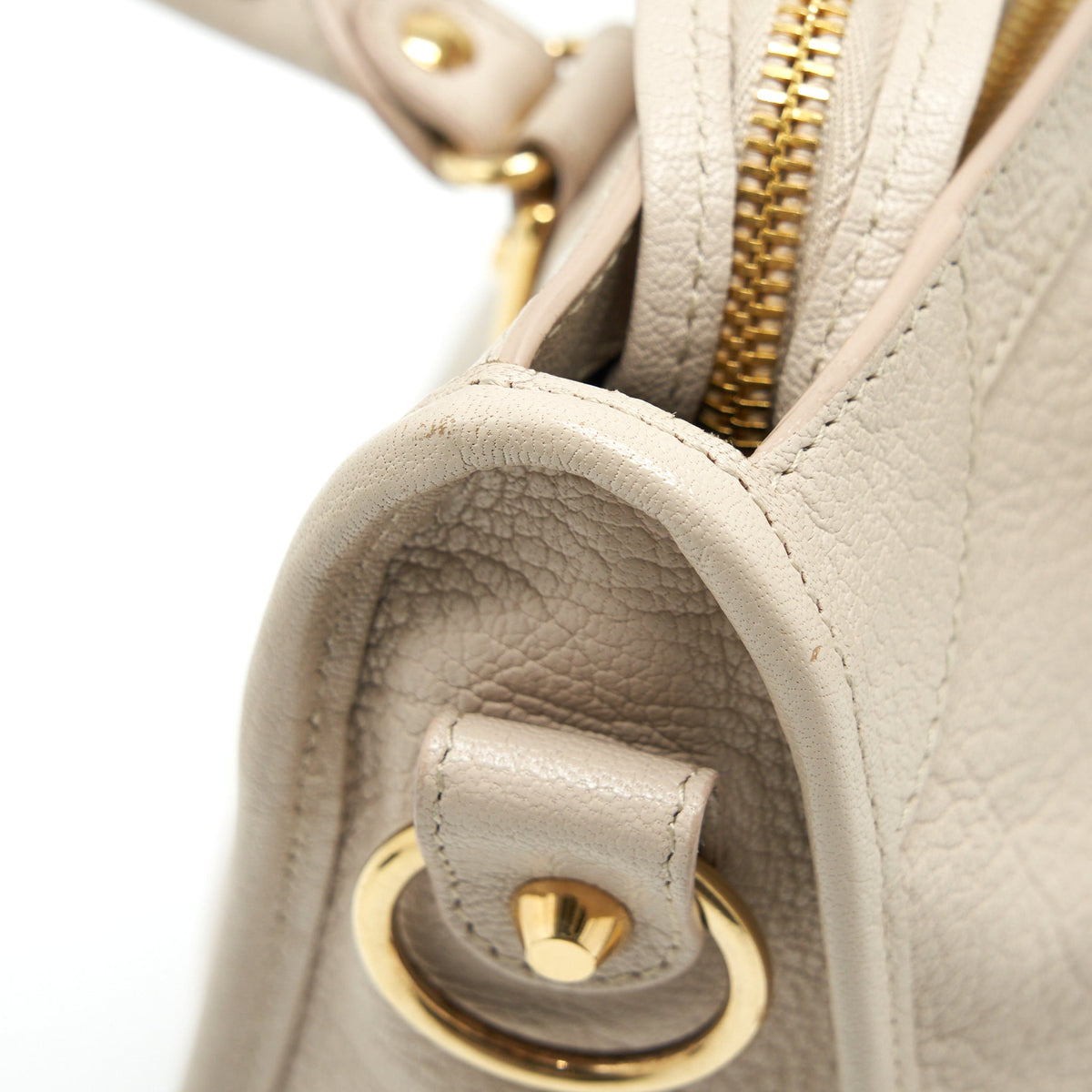 Balenciaga Mini City Bag Beige GHW — Designer Leather Handbag