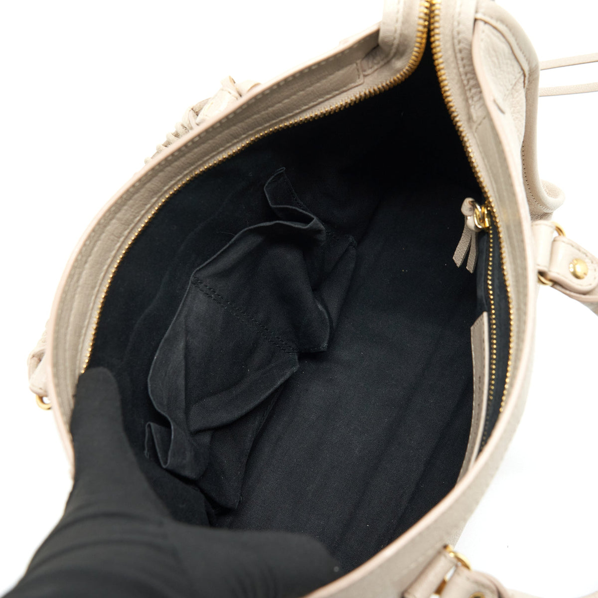 Balenciaga Mini City Bag Beige GHW — Designer Leather Handbag