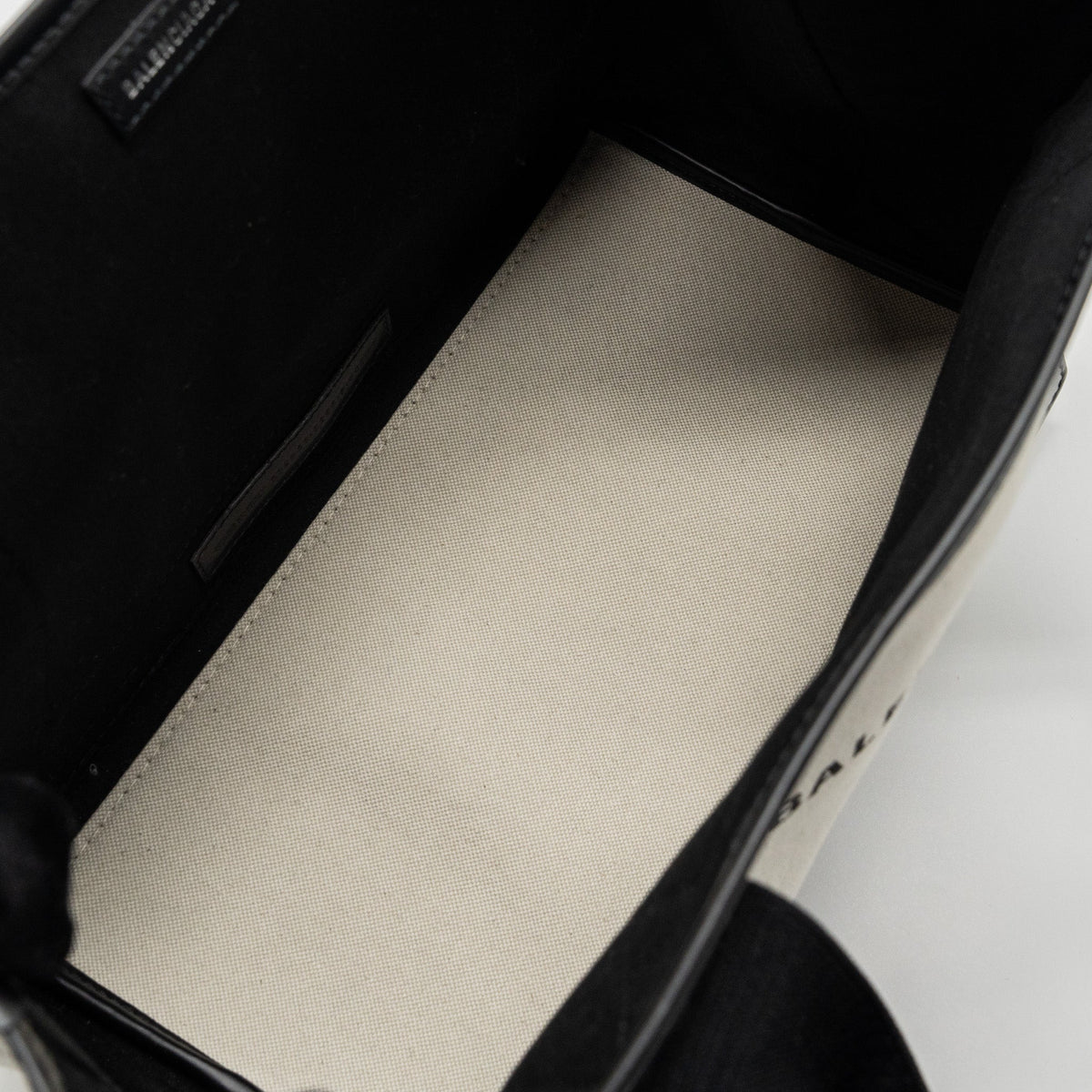 Balenciaga Cabas Tote Bag Canvas/Calfskin Beige/Black SHW — Luxury Canvas Tote Bag