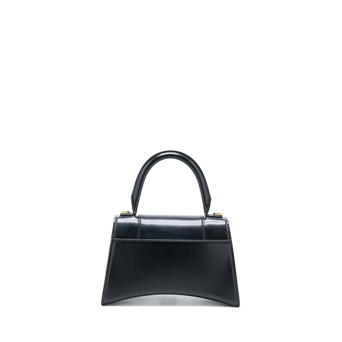 Balenciaga Hourglass Small Handbag Box Calfskin Black GHW | Designer Top Handle Bag