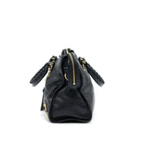 Balenciaga authentic luxury handbag Black leather craftsmanship