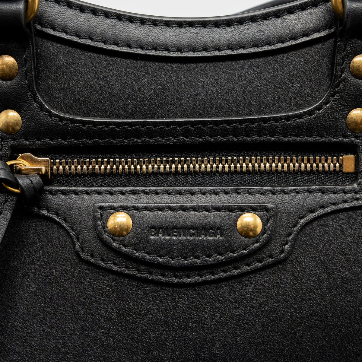 Balenciaga designer handbag calf closeup detail
