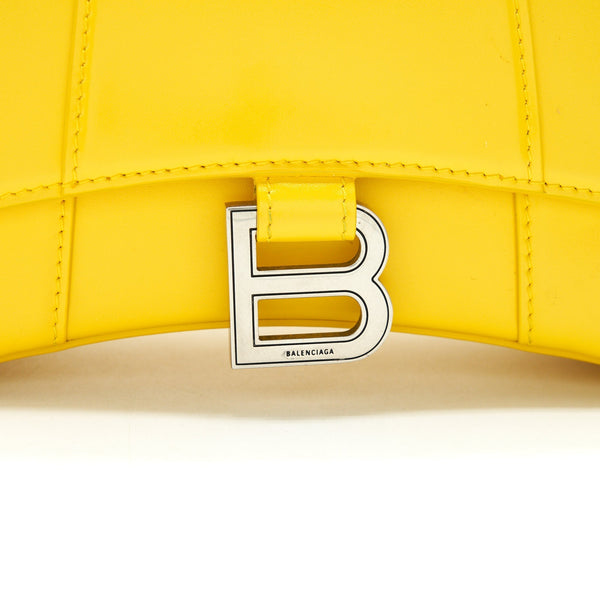 Balenciaga Hourglass XS Top Handle Yellow | Designer Top Handle Bag