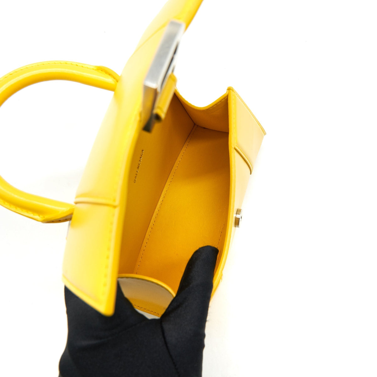 Balenciaga Hourglass XS Top Handle Yellow | Designer Top Handle Bag