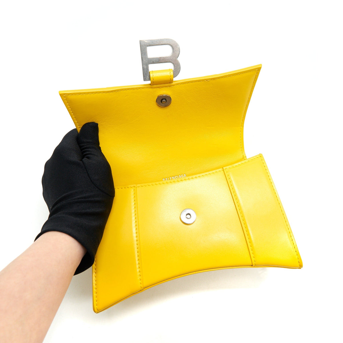 Balenciaga Hourglass XS Top Handle Yellow | Designer Top Handle Bag