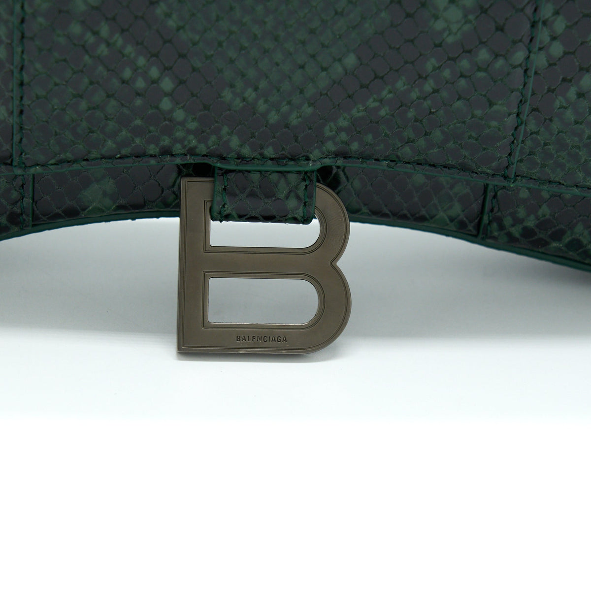 Balenciaga authentic luxury handbag Black python craftsmanship