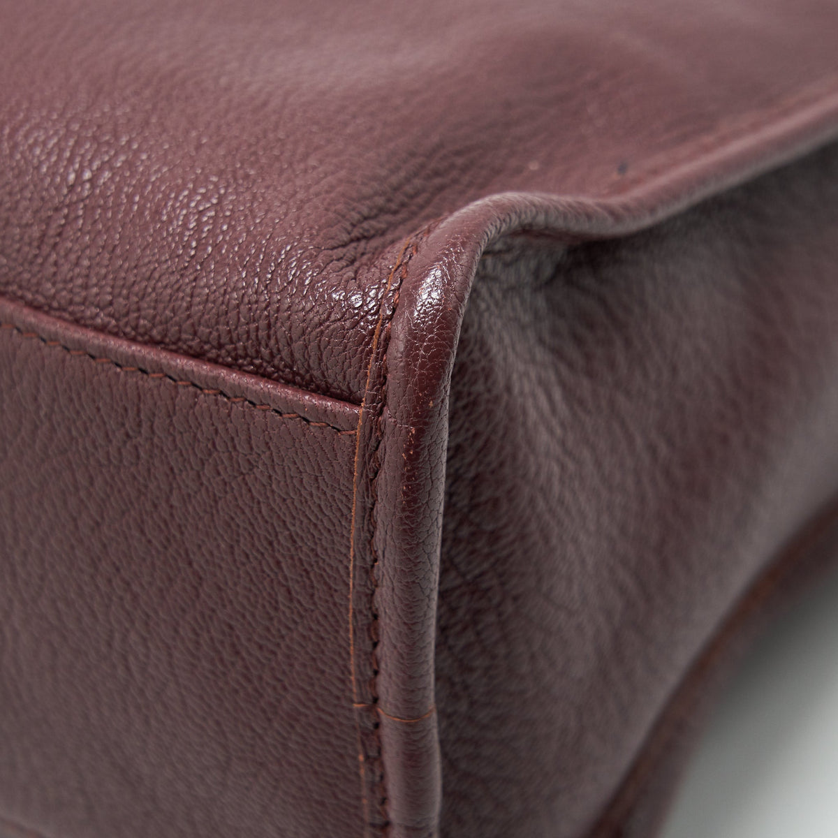 Balenciaga Small City Edge Burgundy SHW | Designer Leather Handbag