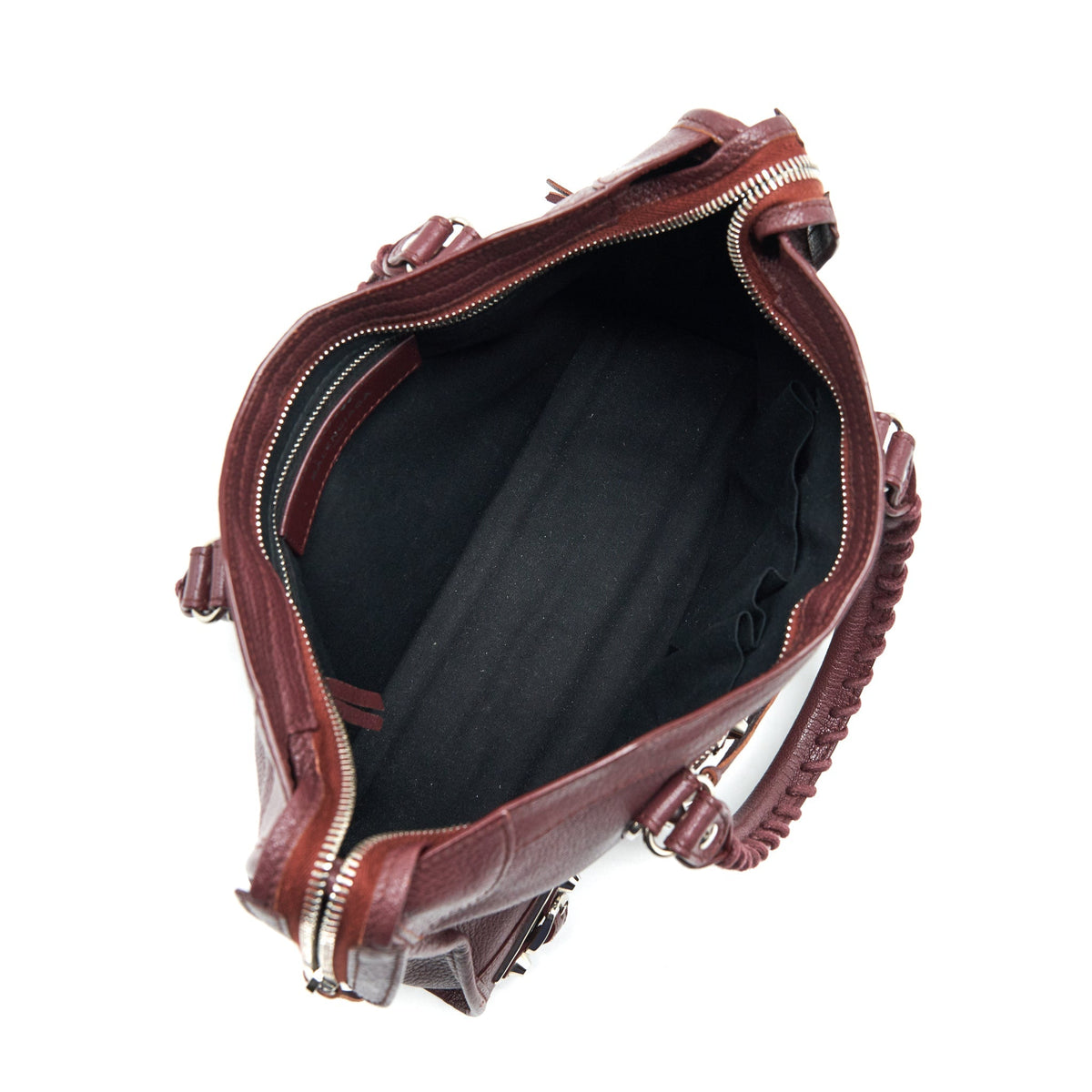 Balenciaga Small City Edge Burgundy SHW | Designer Leather Handbag