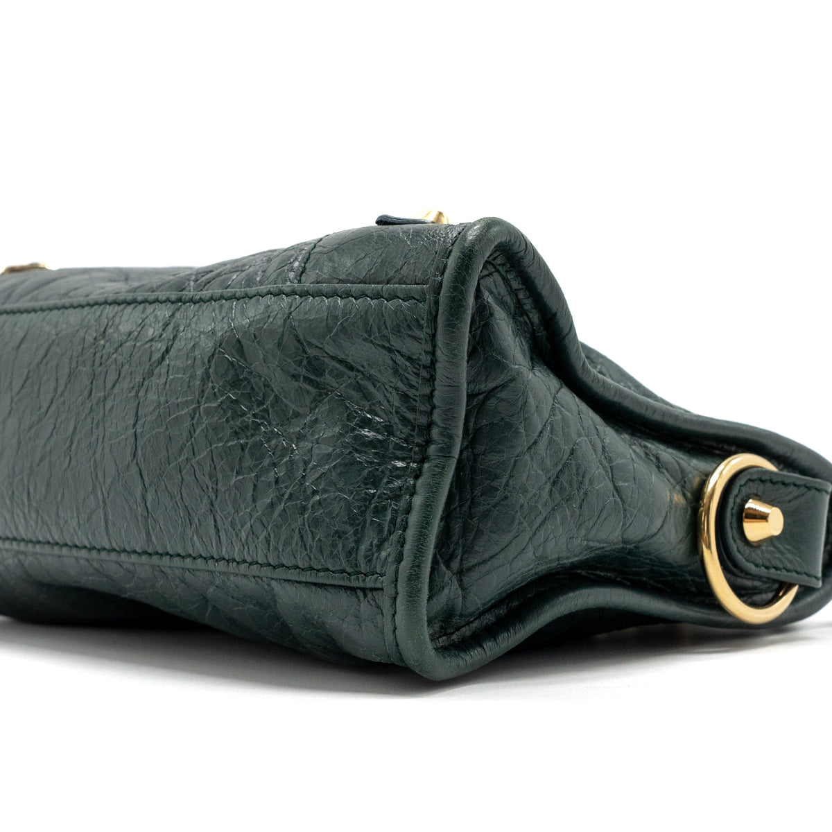Balenciaga Mini City Bag Dark Green GHW — Designer Leather Handbag