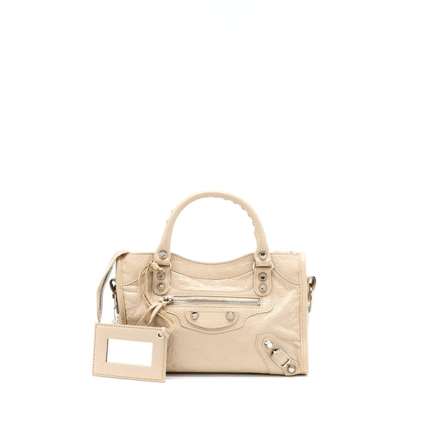 Balenciaga Mini City Bag Beige SHW — Designer Leather Handbag