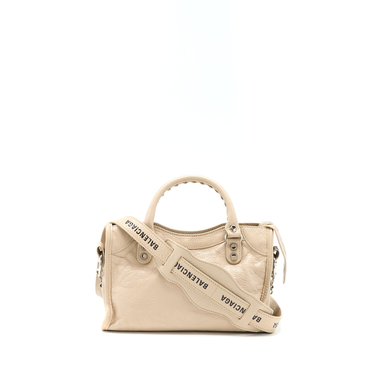Balenciaga Mini City Bag Beige SHW — Designer Leather Handbag