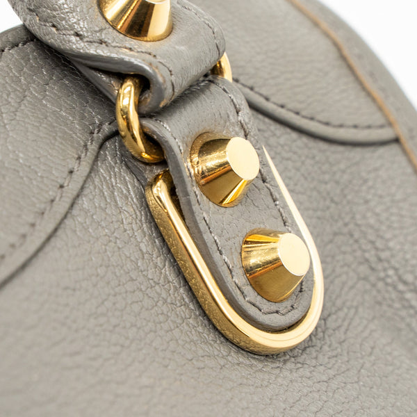 Balenciaga Mini City Bag Grey GHW — Designer Leather Handbag