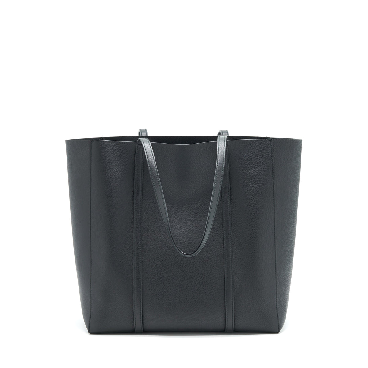 Balenciaga leather shopping Tote Bag Black — Premium Leather Tote