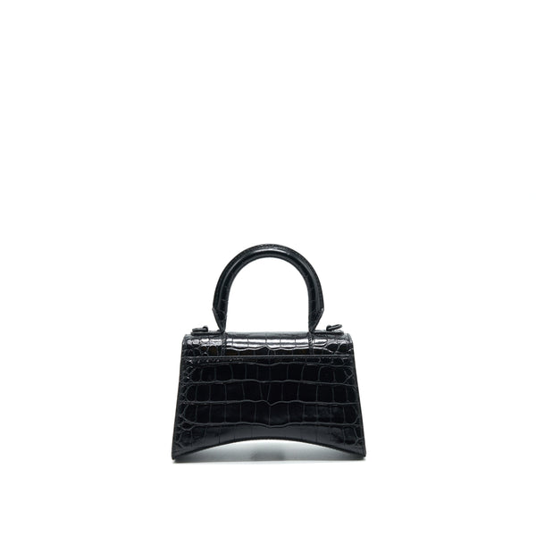 Balenciaga Hourglass XS So Black | Designer Top Handle Bag