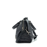Side view of Balenciaga handbag Black premium designer bag