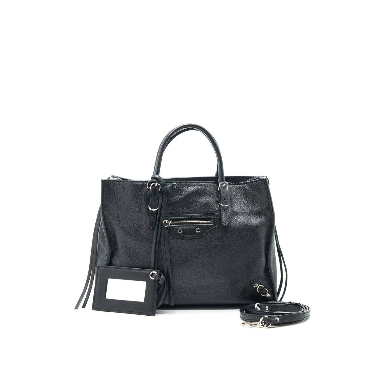 Balenciaga women's handbag Black luxury designer leather