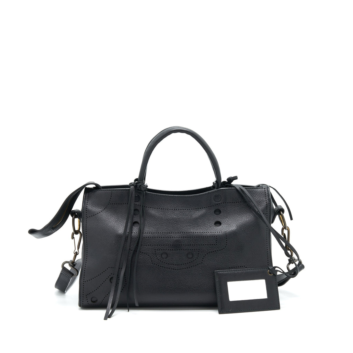 Balenciaga Stud Free blackout City Bag — Designer Leather Handbag