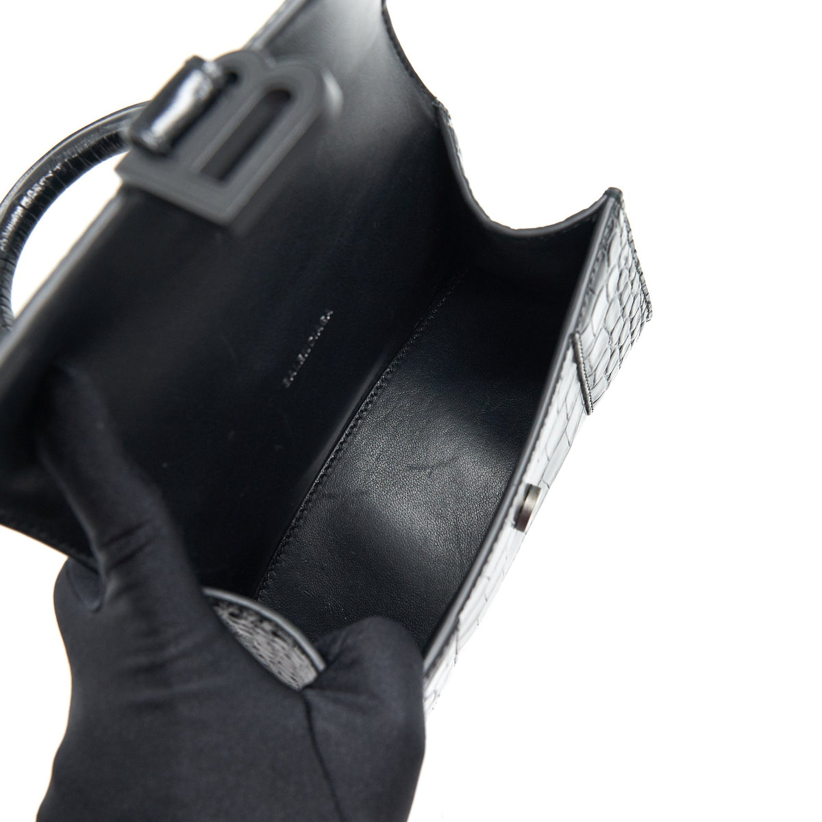 Balenciaga Hourglass XS So Black | Designer Top Handle Bag