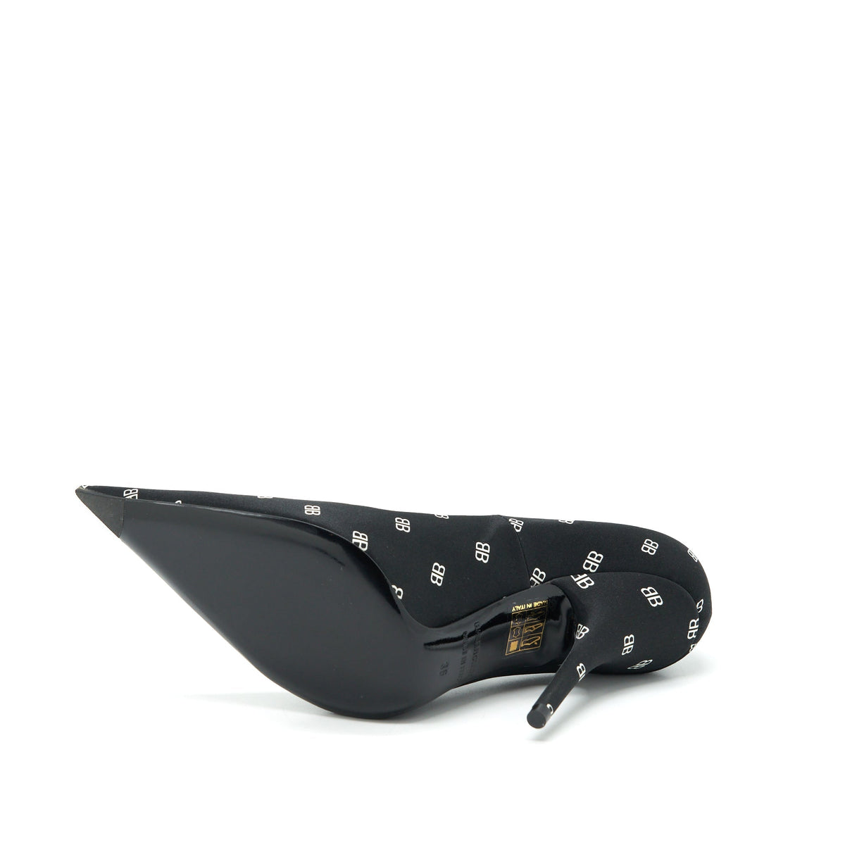Balenciaga women's shoe Black luxury designer satin