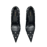 Balenciaga designer shoe satin closeup detail