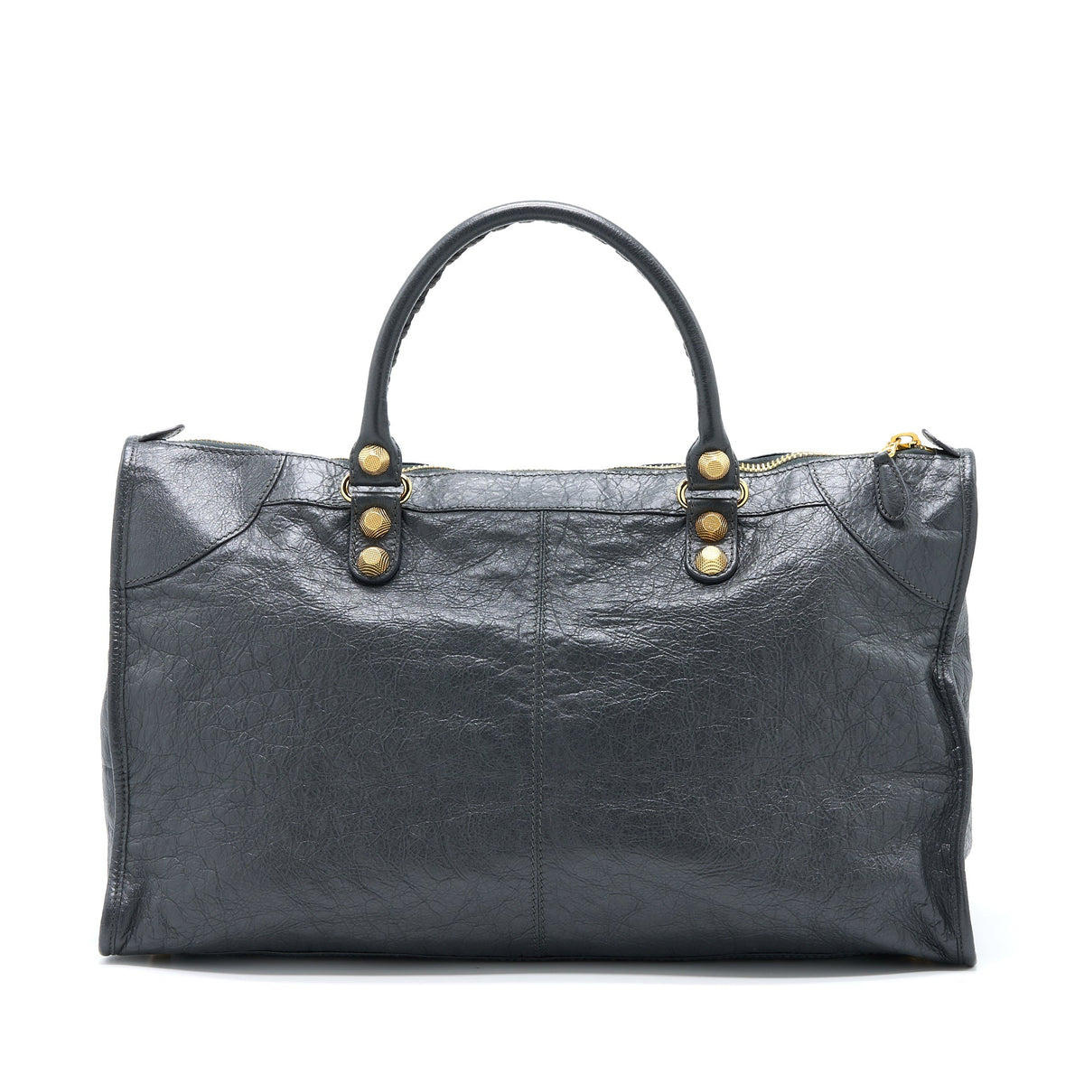 Balenciaga Giant 12 Work City Bag Lambskin Gris Fossile GHW — Designer Leather Handbag