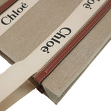 Chloe authentic luxury tote bag Beige canvas craftsmanship
