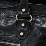 Side view of Balenciaga handbag Black premium designer bag