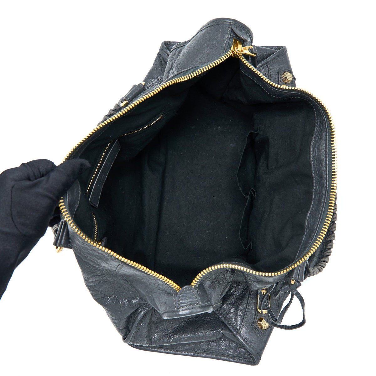 Balenciaga Giant 12 Work City Bag Lambskin Gris Fossile GHW — Designer Leather Handbag
