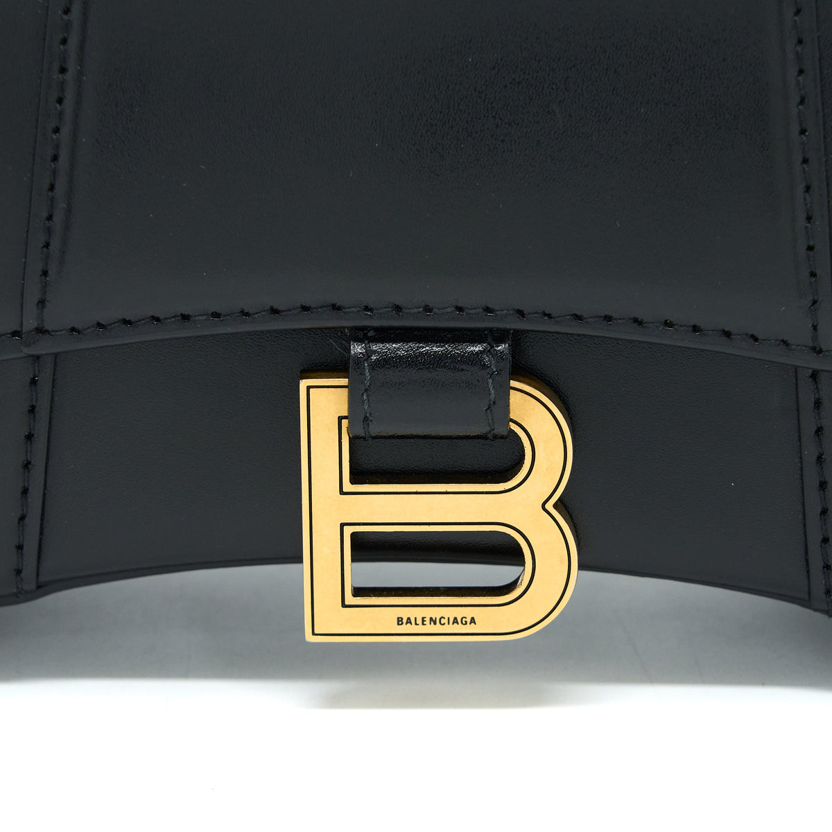 Balenciaga Hourglass XS Calfskin Black GHW | Designer Top Handle Bag