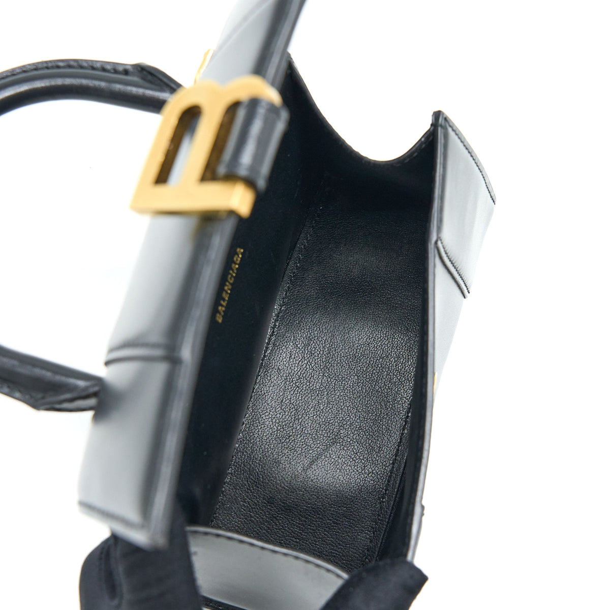 Balenciaga Hourglass XS Calfskin Black GHW | Designer Top Handle Bag