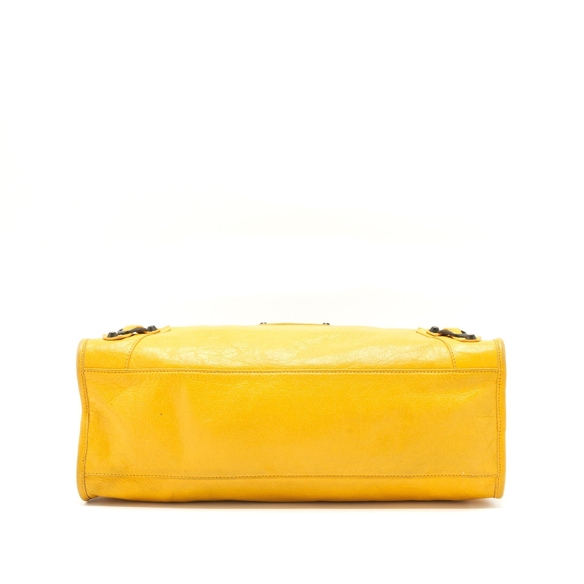 Balenciaga classic city bag yellow ruthenium hardware — Designer Leather Handbag