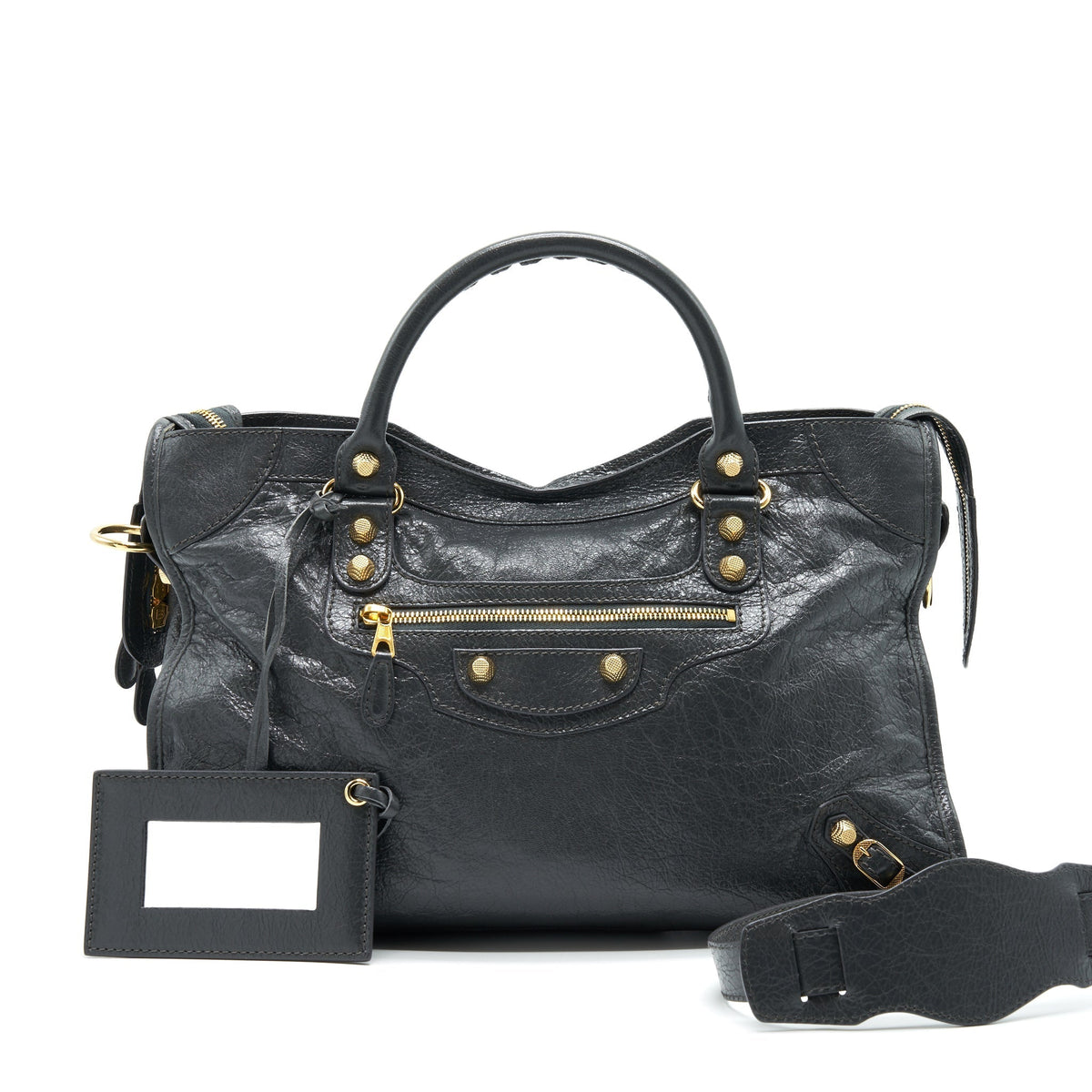 Balenciaga women's handbag Grey luxury designer leather