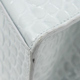 Side view of Balenciaga handbag Grey premium designer bag