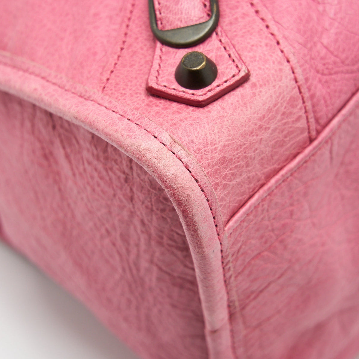Balenciaga Classic City Bag Pink Ruthenium Hardware — Designer Leather Handbag