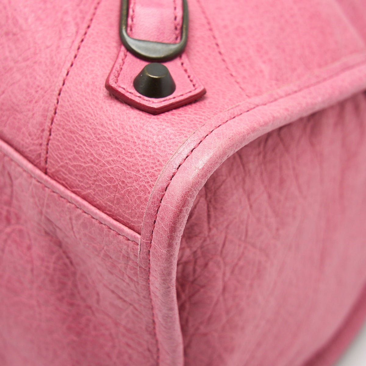 Balenciaga Classic City Bag Pink Ruthenium Hardware — Designer Leather Handbag