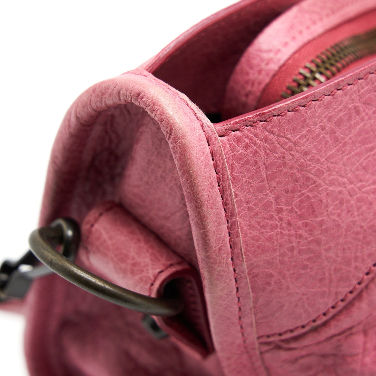 Balenciaga Classic City Bag Pink Ruthenium Hardware — Designer Leather Handbag