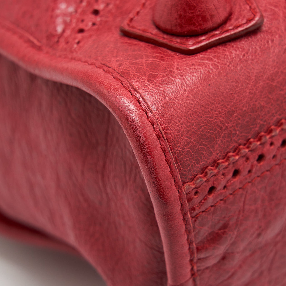 Balenciaga Giant City Bag Red SHW — Designer Leather Handbag