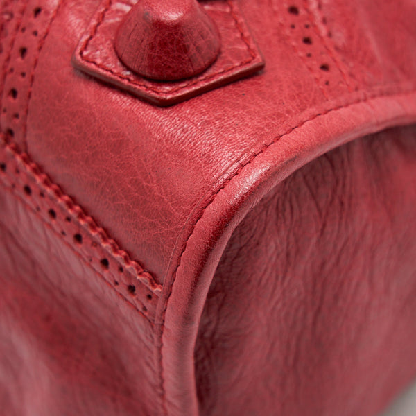 Balenciaga Giant City Bag Red SHW — Designer Leather Handbag