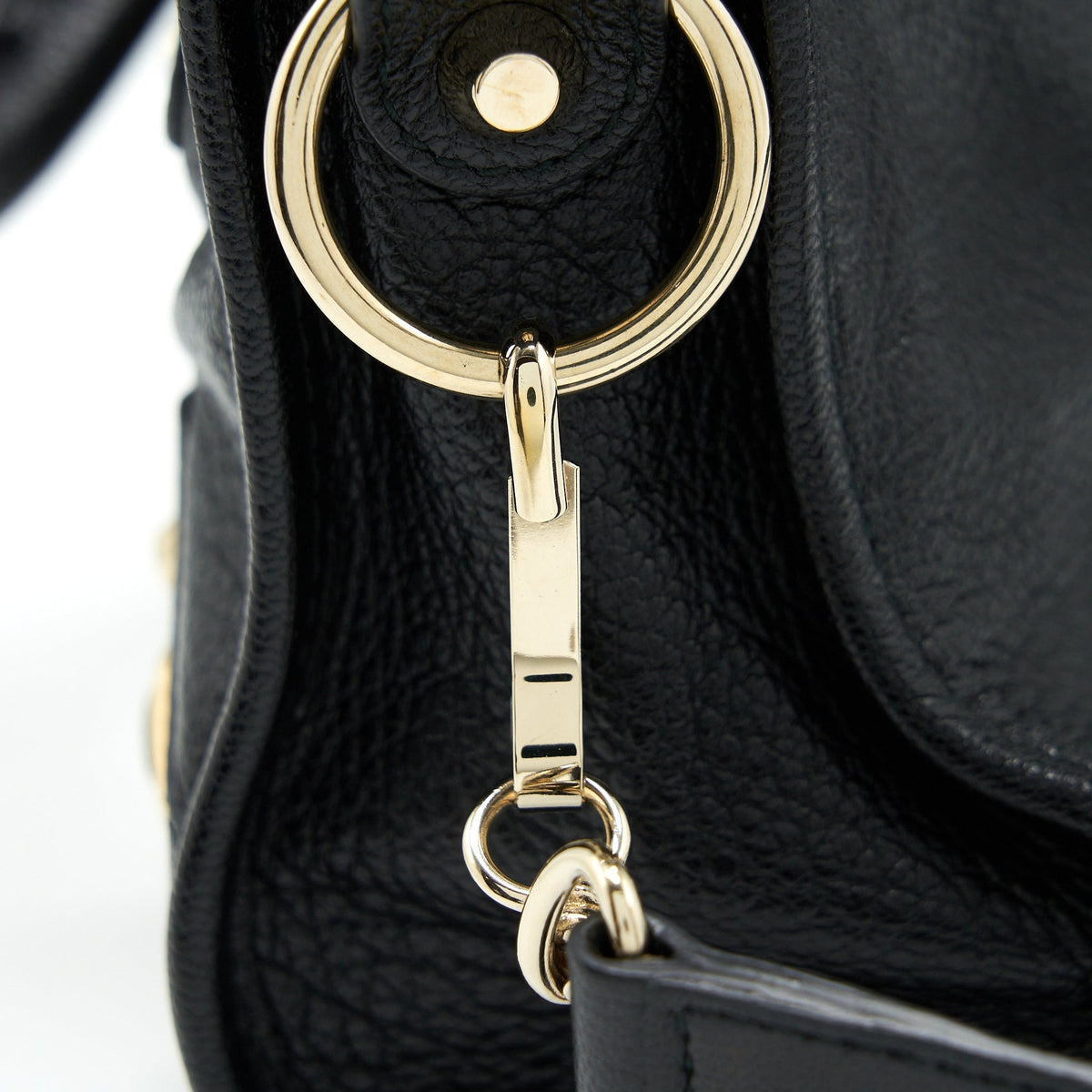 Balenciaga authentic luxury handbag Black leather craftsmanship