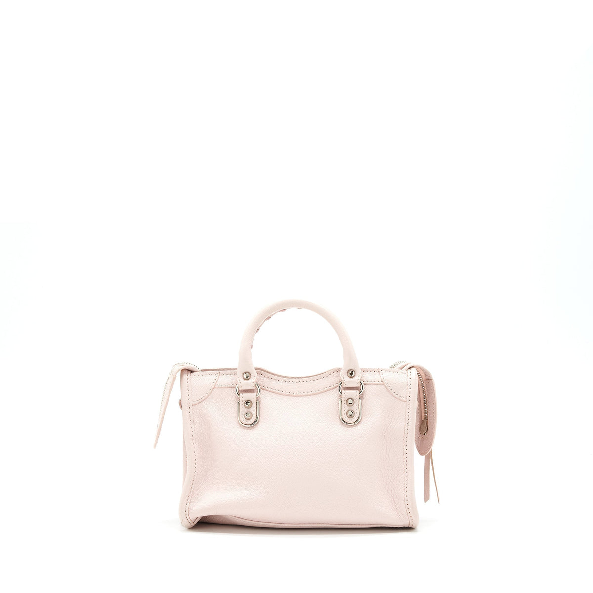 Balenciaga Nano Classic Metallic edge city bag light pink SHW — Designer Leather Handbag