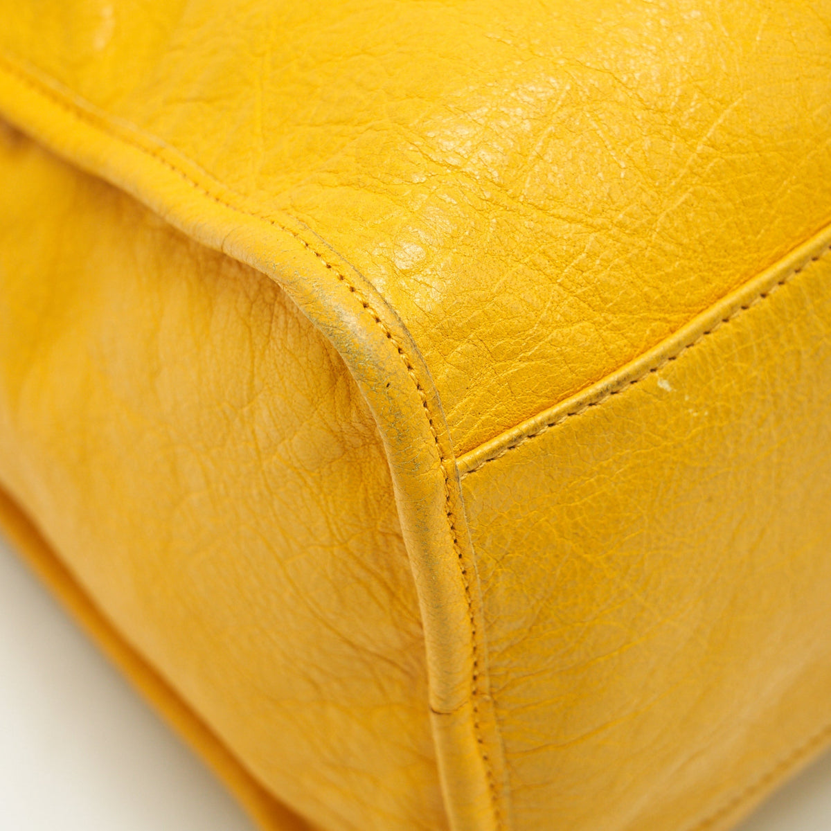 Balenciaga classic city bag yellow ruthenium hardware — Designer Leather Handbag