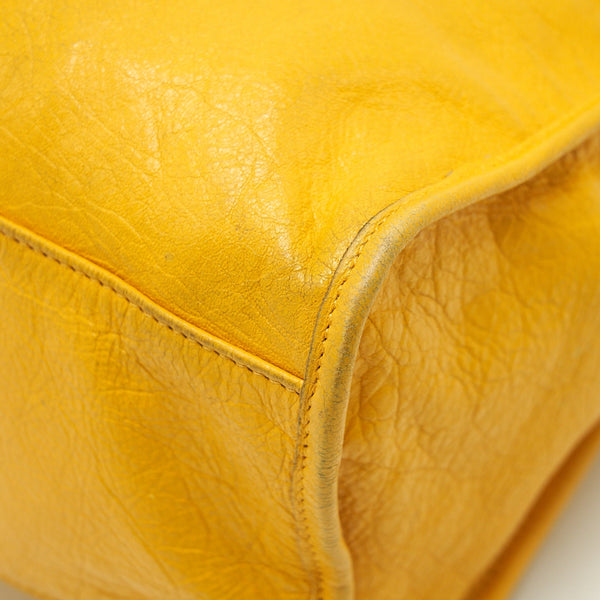Balenciaga classic city bag yellow ruthenium hardware — Designer Leather Handbag