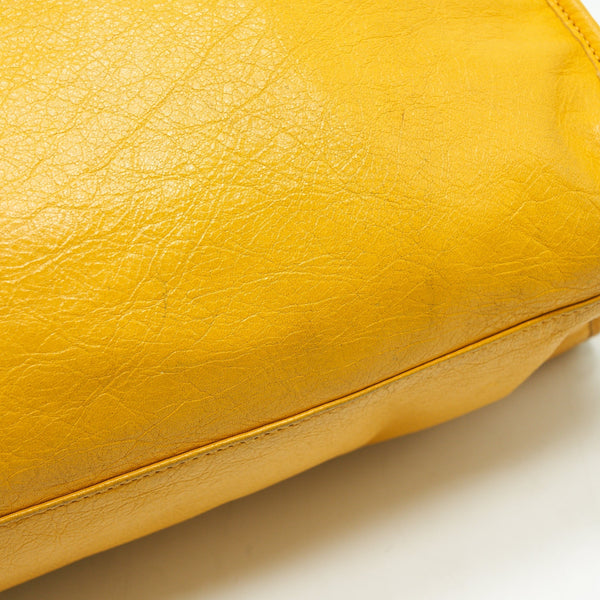 Balenciaga classic city bag yellow ruthenium hardware — Designer Leather Handbag
